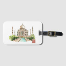 Taj Mahal Aquarelle Art Imprimer Décor Indien Icon