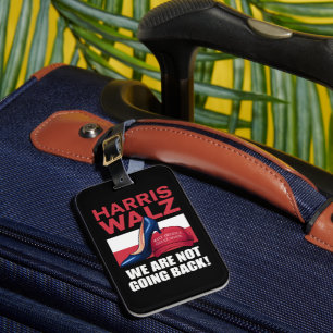 Étiquette À Bagage Talons de Kamala Harris écrasant un chapeau rouge 