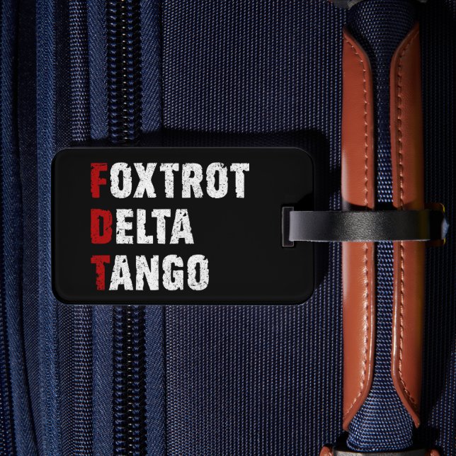 Étiquette À Bagage Tango Delta du Foxtrot (Verso Insitu 2)