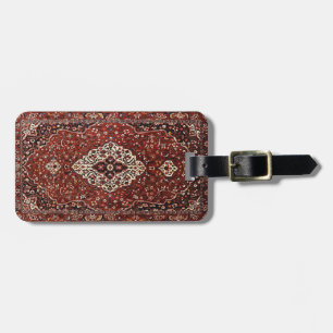 Étiquette À Bagage Tapis Oriental Ancien Perse Turc