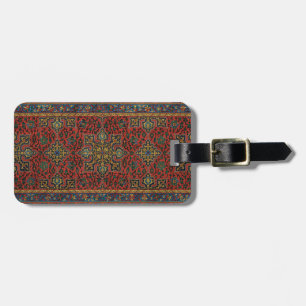 Étiquette À Bagage Tapis Persan Rouge Bleu Classique