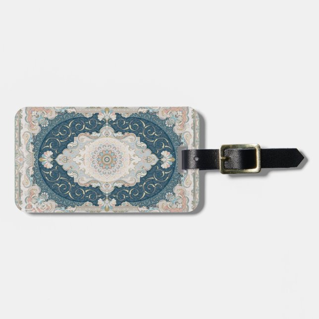 Étiquette À Bagage Tapis persan turc antique (Devant horizontal)