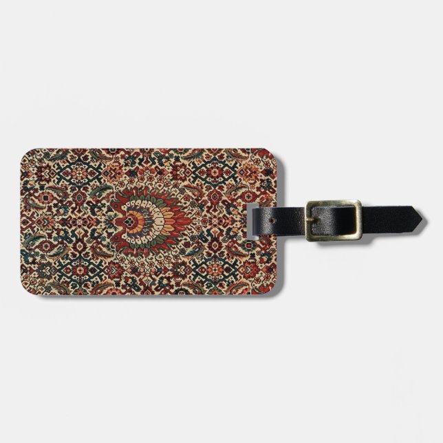 Étiquette À Bagage Tapis persan turc oriental antique (Devant horizontal)