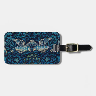 Étiquette À Bagage Tapisserie florale Classique de William Morris Blu