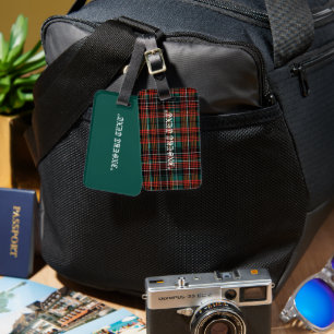Étiquette À Bagage Tartan