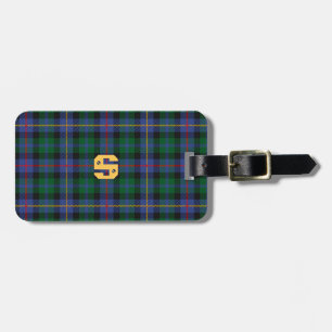 Étiquette À Bagage Tartan avec (ou sans) votre initiale