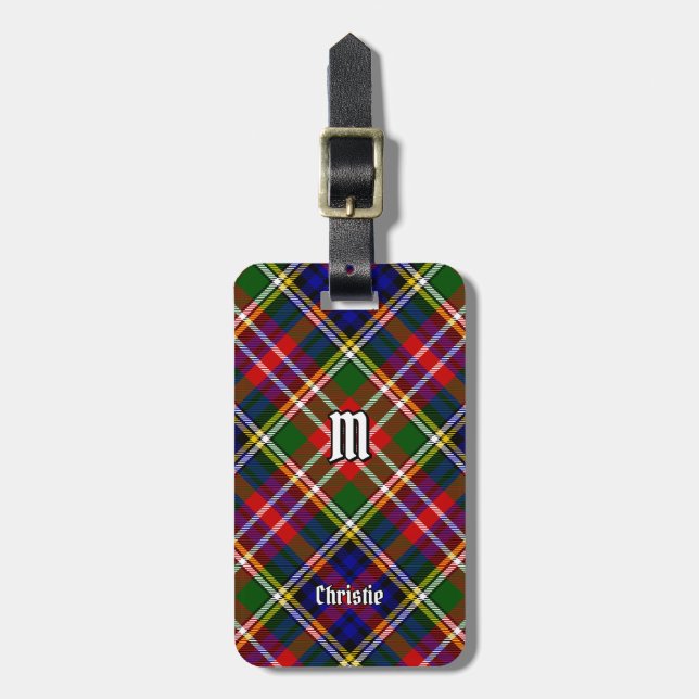 Étiquette À Bagage Tartan du clan Christie (Devant Vertical)