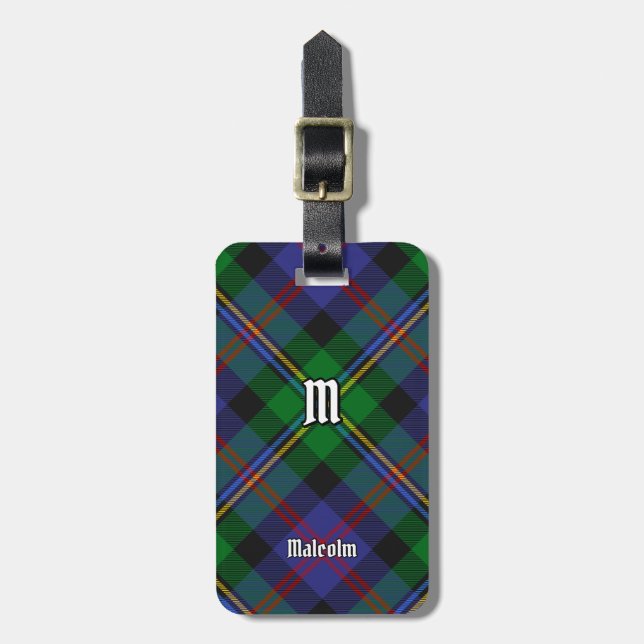 Étiquette À Bagage Tartan du clan Malcolm (Devant Vertical)