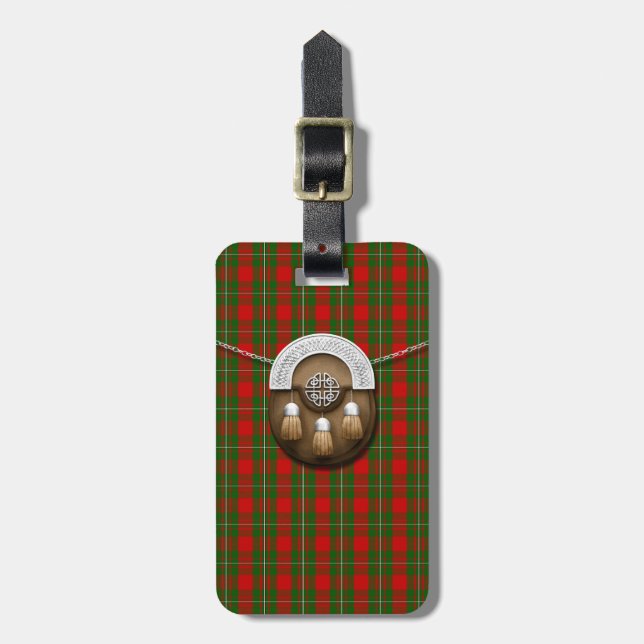 Étiquette À Bagage Tartan et escarcelle de MacGregor de clan (Devant Vertical)