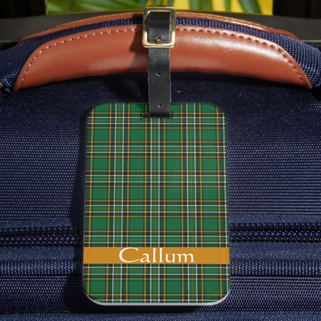 Étiquette À Bagage Tartan national irlandais personnalisé (Insitu Rectoal 2)