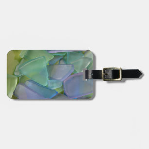Étiquette À Bagage Tas de verre de plage bleu, Alaska