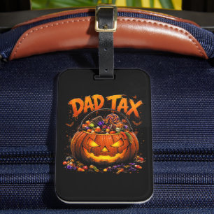 Étiquette À Bagage Taxe Papa Drôle Halloween Citrouille