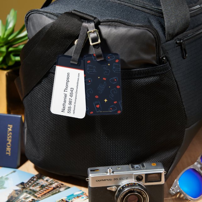 Étiquette À Bagage Ted Lasso | Tea et biscuit Icon Toss Motif (Recto & Verso)