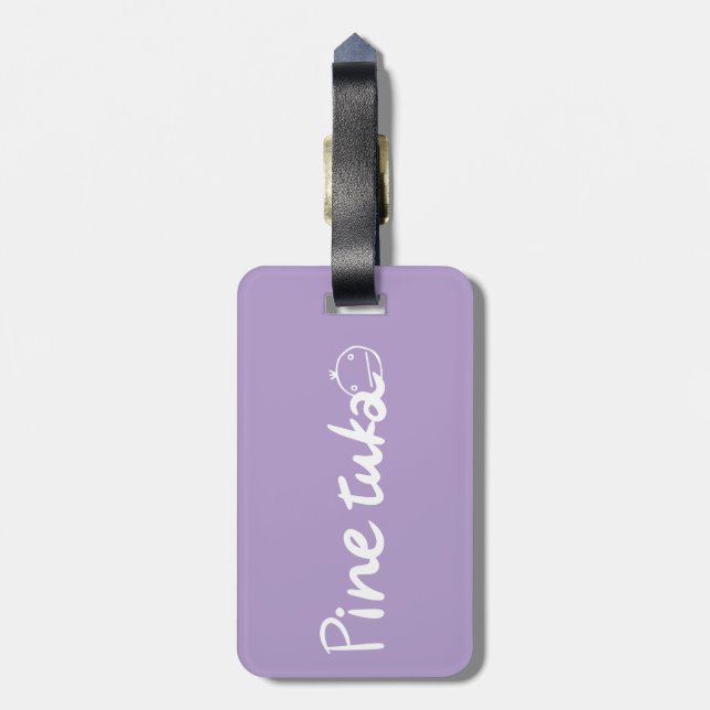 Étiquette À Bagage Teddy Bears in Lavender Field – Soft Pastel Painti (Dos Vertical)