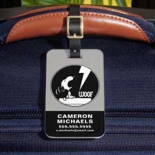 Étiquette À Bagage Tee - shirt Snoopy Howling Ajouter Votre Nom