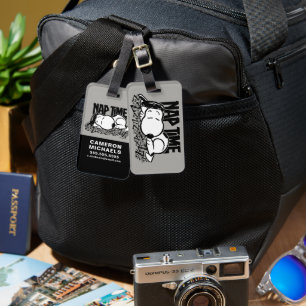 Étiquette À Bagage Tee - shirt Snoopy Nap Time Ajouter Votre Nom