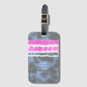 Étiquette À Bagage Teinture rose blanc & bleu Tie Twist Sway in Style