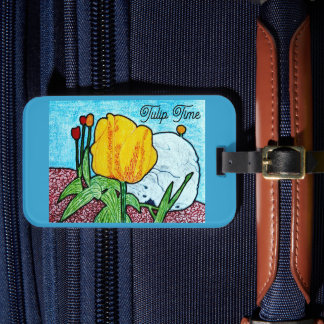 Étiquette À Bagage Temps de tulipe