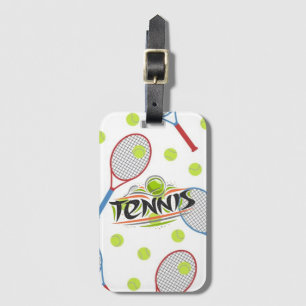 Étiquette À Bagage "Tennis Qui Que Ce Soit ?" Étiquette de bagage en