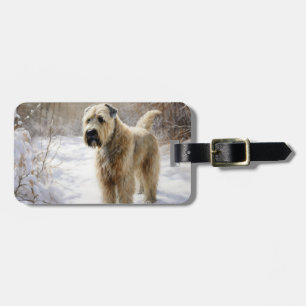 Étiquette À Bagage Tenter Wheaten Qu'il neige Noël