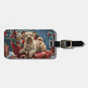 Étiquette À Bagage Tenterfield Terrier de Noël Festif