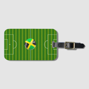 Étiquette À Bagage Terrain de football avec la boule de drapeau de la