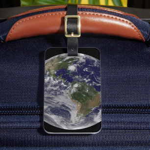 Étiquette À Bagage Terre Pleine Avec L'Ouragan Irène Sur La Côte Est.