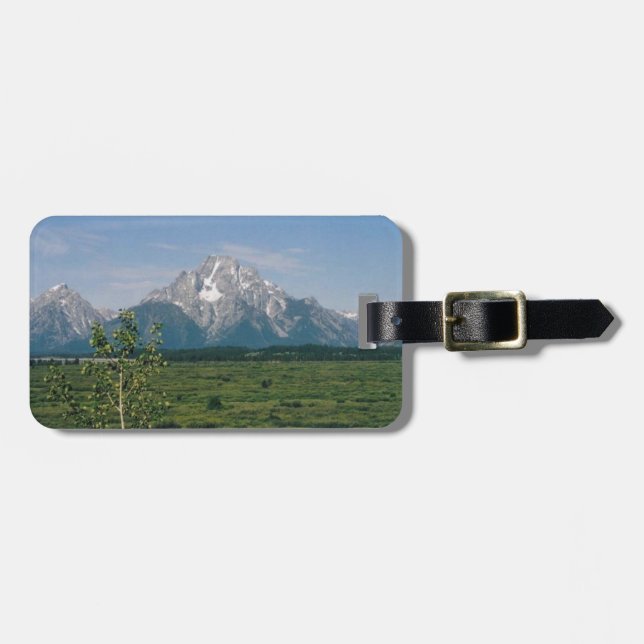Étiquette À Bagage Tetons- grand Wyoming (Devant horizontal)