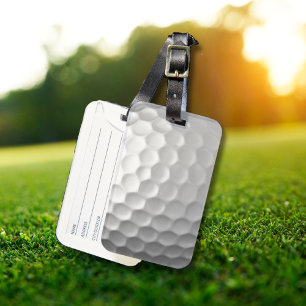 Étiquette À Bagage Texture de balle de golf blanche gaufree