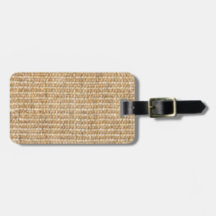 Étiquette À Bagage Texture de Burlap