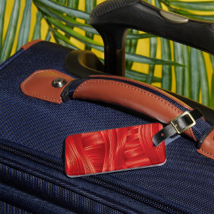 Étiquette À Bagage Texture dynamique des muscles rouges Abstraite