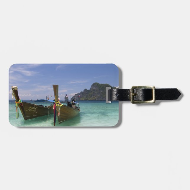 Étiquette À Bagage Thaïlande, île Phi Phi Don, plage de Yong Kasem (Devant horizontal)