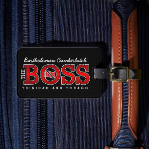 Étiquette À Bagage The Boss Trinité-et-Tobago