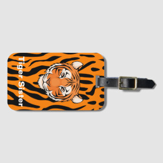Étiquette À Bagage Thème de "soeur de tigre" de fente de l'étiquette