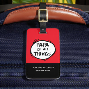 Étiquette À Bagage Thing One Thing Two - Papa de toutes choses