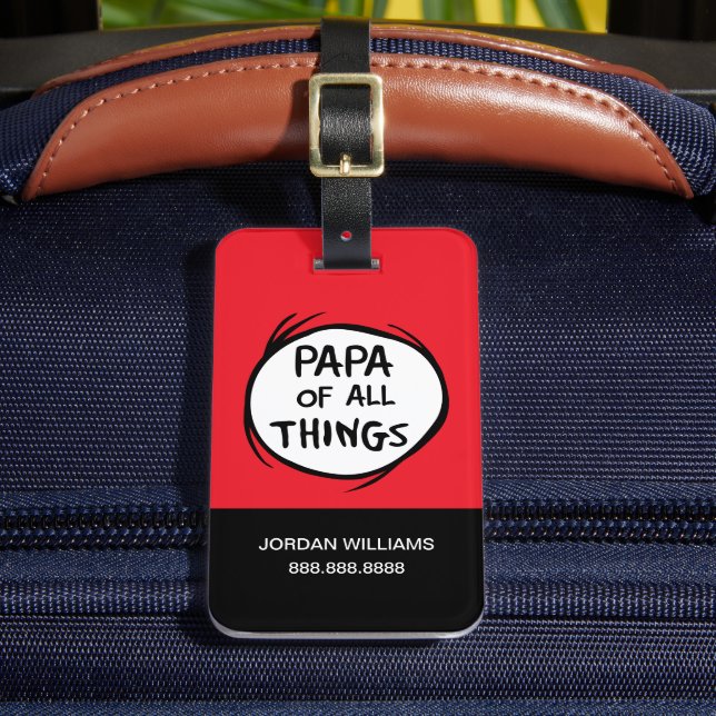 Étiquette À Bagage Thing One Thing Two - Papa de toutes choses (Insitu Rectoal 2)