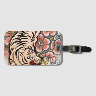 Étiquette À Bagage Tigre blanc