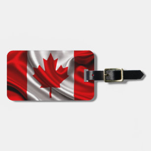 Étiquette À Bagage Tissu canadien de drapeau