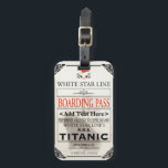 Étiquette À Bagage Titanic White Star Line Boarding Pass - Ajouter du<br><div class="desc">Original 1912 Titanic White Star Line Boarding Pass.</div>