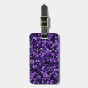 Étiquette À Bagage Titres géométriques violets