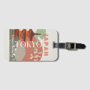 Étiquette À Bagage Tokyo Japan Travel Art, Retro Travel Art
