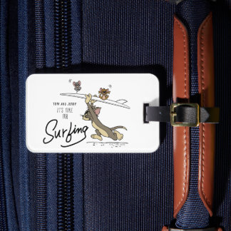 Étiquette À Bagage Tom & Jerry "Il est temps de surfer"