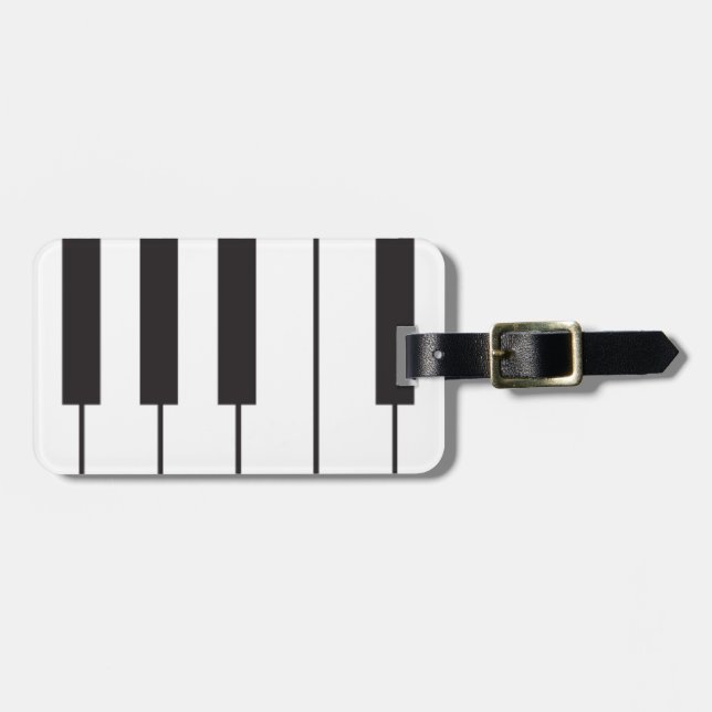 Étiquette À Bagage Touches de piano (Devant horizontal)