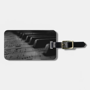 Étiquette À Bagage Touches de piano de musique