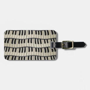 Étiquette À Bagage Touches Piano Rock Et Roll