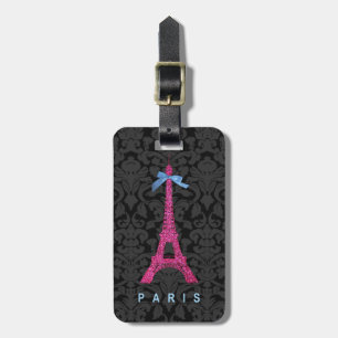 Étiquette À Bagage Tour Eiffel de roses indien dans des parties