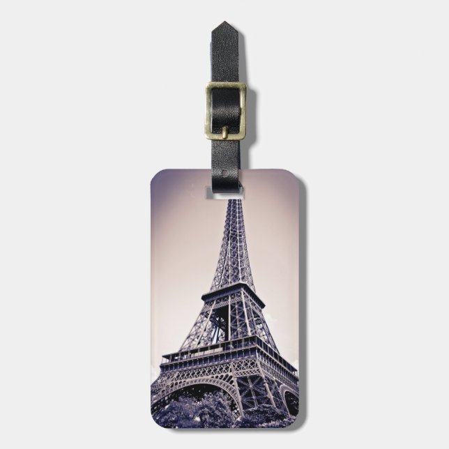 Étiquette À Bagage Tour Eiffel, Paris, France (Devant Vertical)
