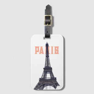 Étiquette À Bagage Tour Eiffel vintage Paris Europe