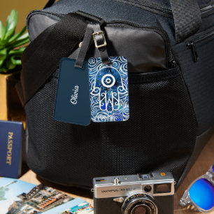 Étiquette À Bagage Tourbillons de Hamsa