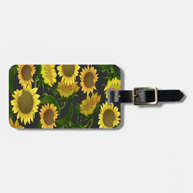 Étiquette À Bagage Tournesol (Devant horizontal)